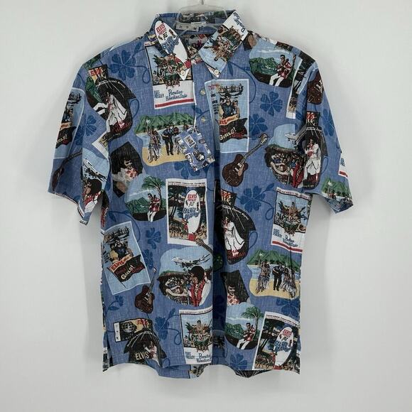 Elvis Presley In Hawaii Reyn Spooner Hawaiian S/S Button Down Mens Shirt 2XL - Picture 1 of 10